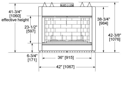 Montana 36 Outdoor Wood Fireplace - Impressive Climate Control