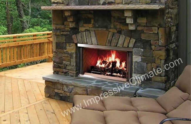 Montana 42 Outdoor Wood Fireplace - Impressive Climate Control
