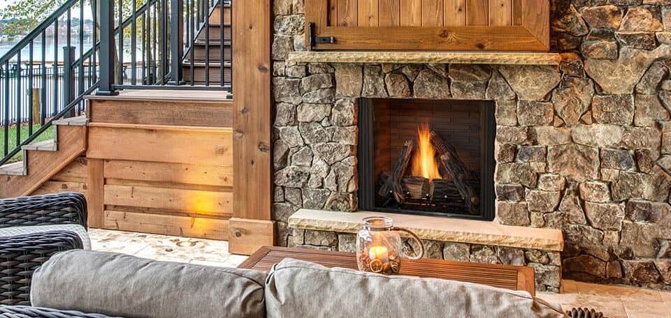 Outdoor Courtyard 42 Gas Fireplace - Impressive Climate Control