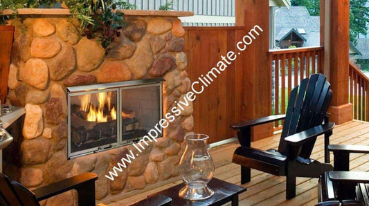 Outdoor Villa 36 Gas Fireplace - Impressive Climate Control
