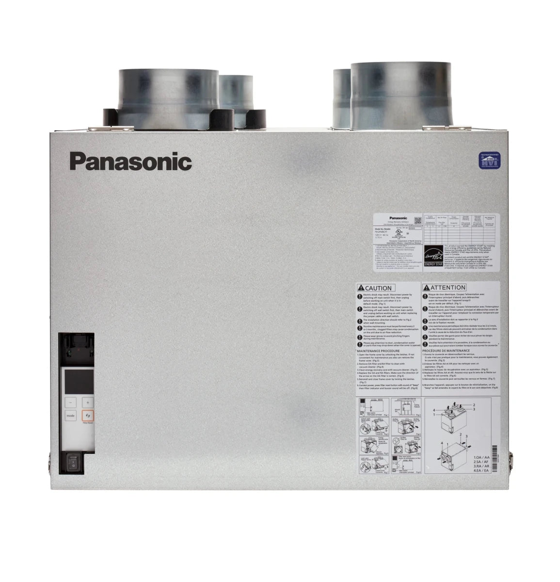 Panasonic BalancedHome® 210 Elite Plus (ERV) - 210 CFM - Impressive Climate Control