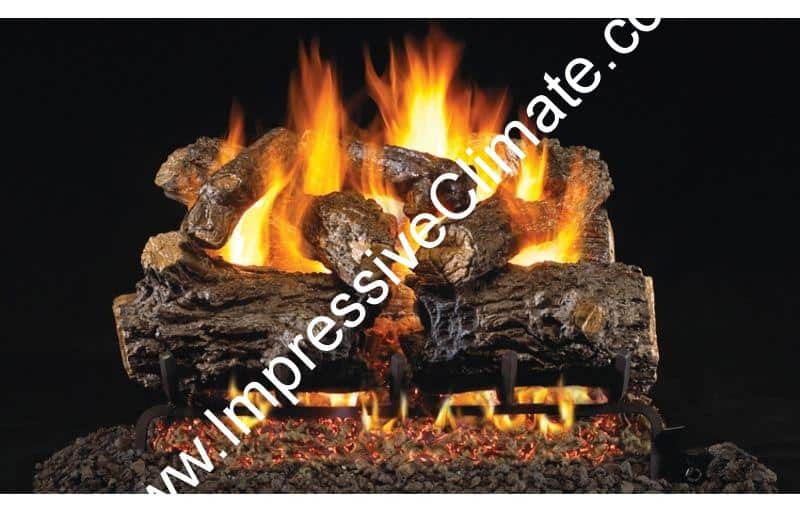 Peterson Real Fyre Burnt Rustic Oak Logs - Impressive Climate Control