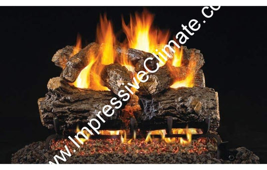 Peterson Real Fyre Burnt Rustic Oak Logs - Impressive Climate Control