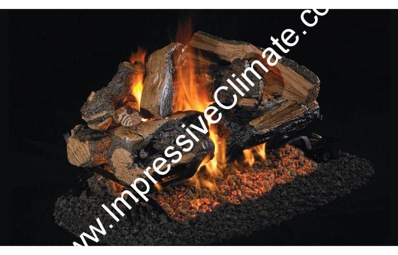 Peterson Real Fyre Charred Rugged See - Thru Logs - Impressive Climate Control