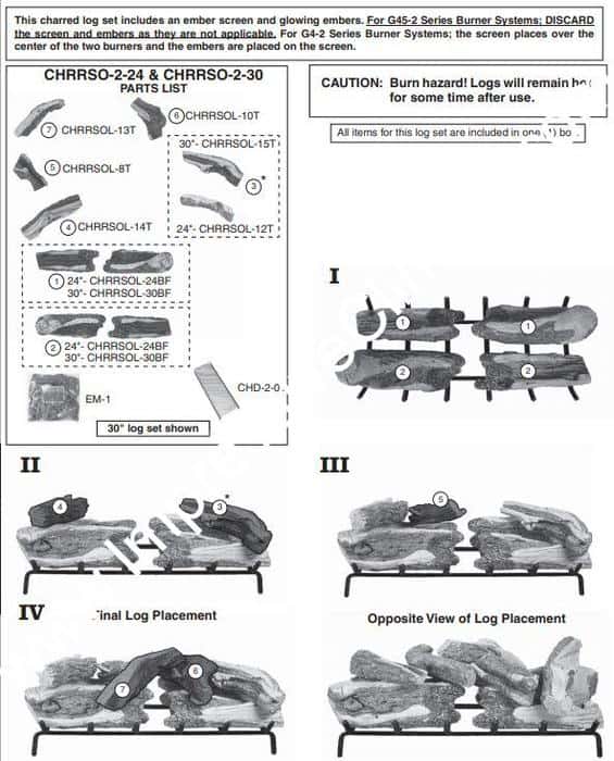 Peterson Real Fyre Charred Rugged See - Thru Logs - Impressive Climate Control