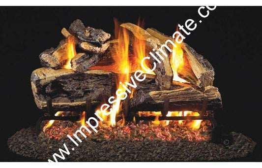 Peterson Real Fyre Charred Rugged Split Oak Logs - Impressive Climate Control