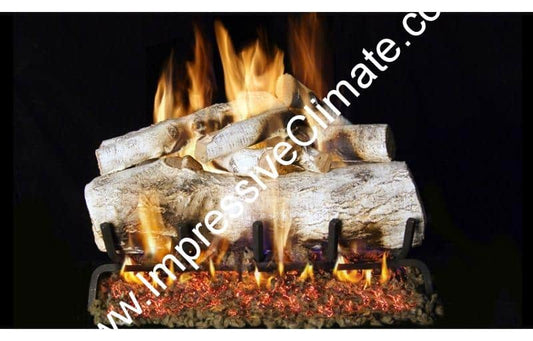 Peterson Real Fyre Mountain White Birch Logs - Impressive Climate Control