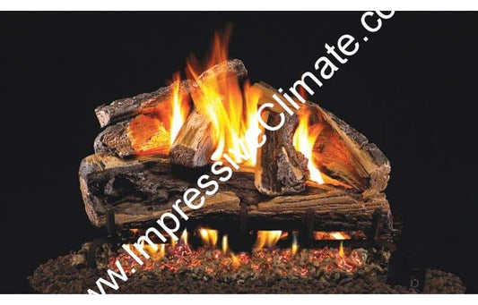 Peterson Real Fyre Rugged Split Oak Logs - Impressive Climate Control