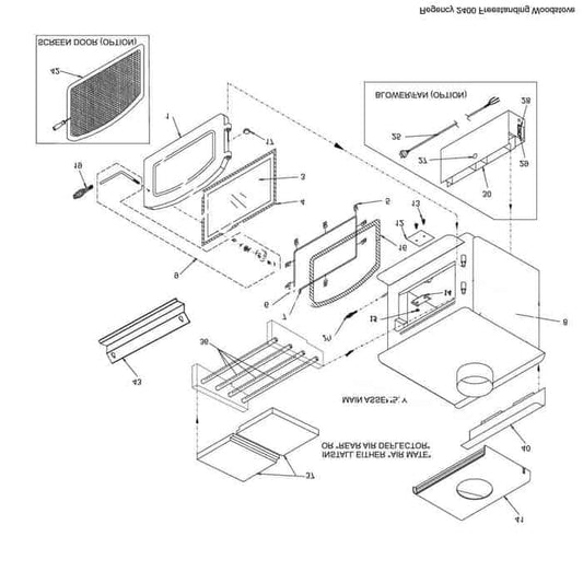 Regency F2400 Wood Stove Main Assembly Parts - Impressive Climate Control