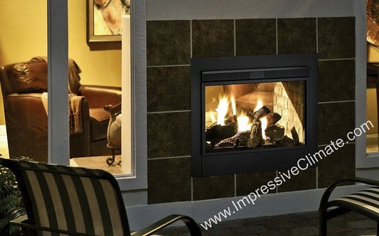 Twilight II Indoor Outdoor Gas Fireplace - Impressive Climate Control