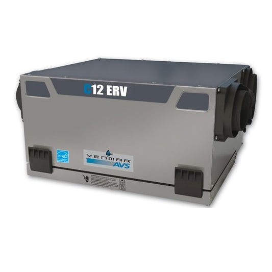Venmar 41554 Side - Ports ERV - C Series C12 - Impressive Climate Control
