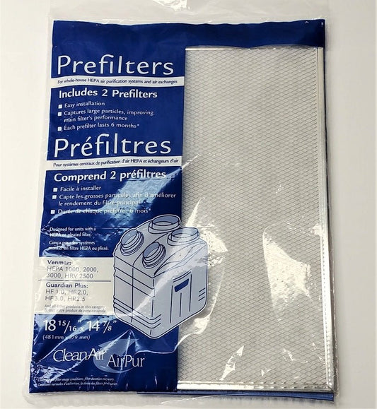 Venmar Air - Exchanger Filter 05123 (2 Prefilters)19″ x 15″ - Impressive Climate Control