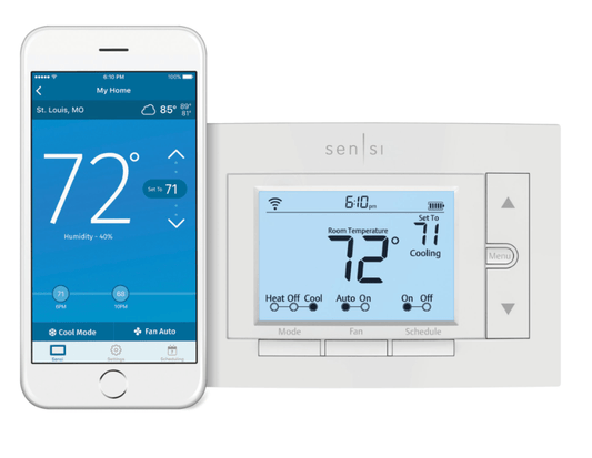 White - Rodgers 1F87U - 42WF Sensi Wi - Fi Smart Thermostat - Impressive Climate Control