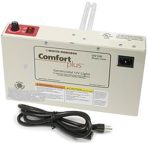 White - Rodgers UV100 UV Air Cleaner – Single Lamp - Impressive Climate Control