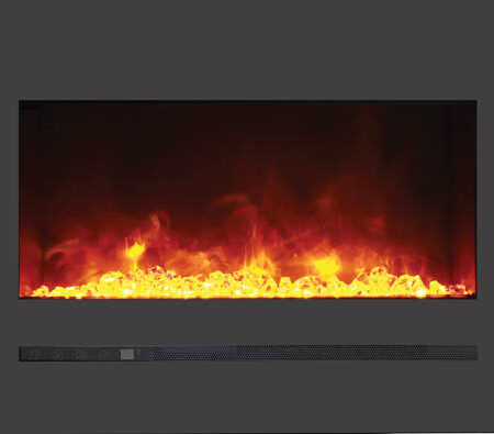 Amantii WM-FML-34-4023-STL Linear Electric Fireplace