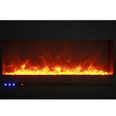 Amantii WM-FML-60-6623-STL Linear Electric Fireplace